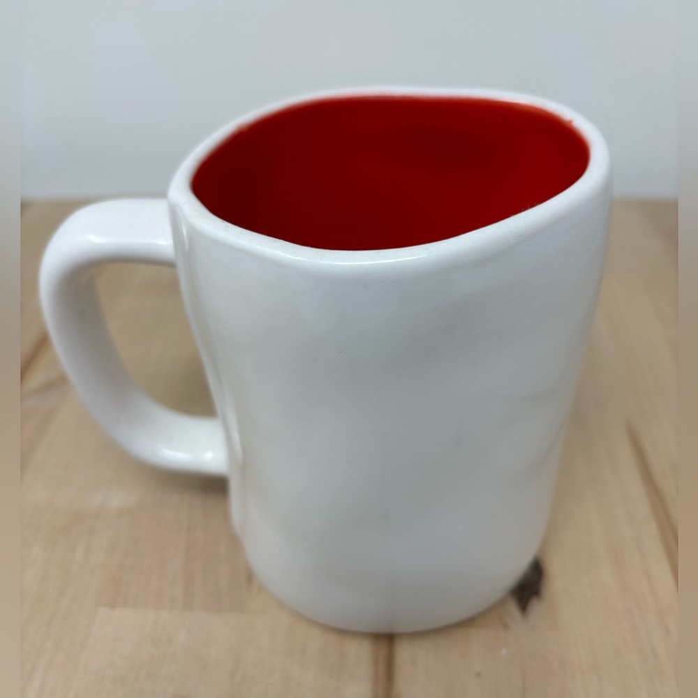 Rae Dunn I TEACH TINY HUMANS Mug White with Red Interior and Black LL New - Picture 2 of 4